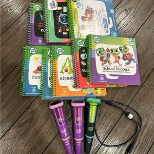LeapFrog LeapStart Activity Books bundle with 3 Stylus pens  - Multicolor